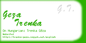 geza trenka business card